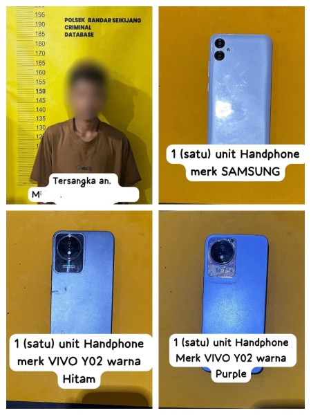 Remaja 17 Tahun Dibekuk, Bobol Rumah Warga di Bandar Seikijang, HP dan Tabungan Anak Raib