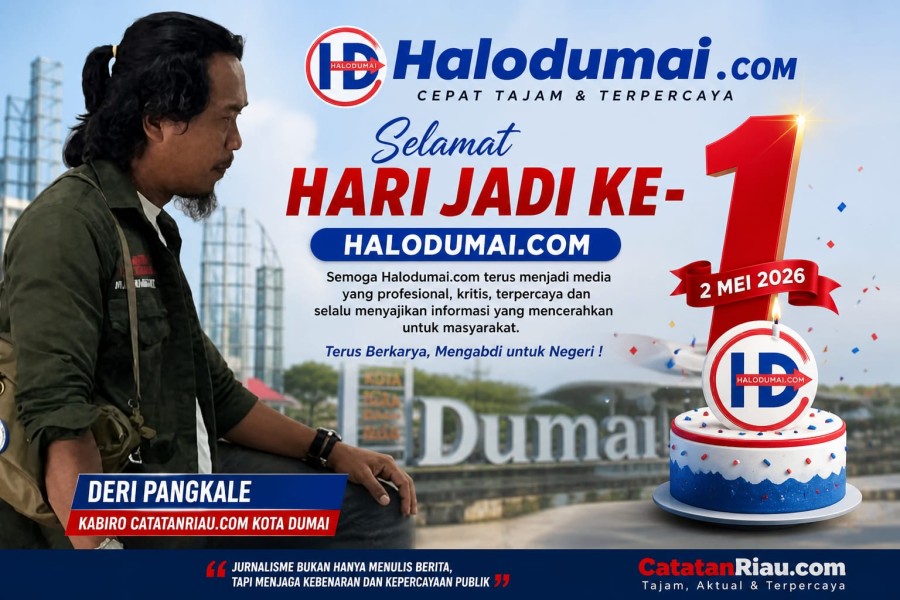 Deri Pangkale Kabiro Catatanriau.com Kota Dumai Sampaikan Ucapan Spesial HUT ke-1 Halodumai.com
