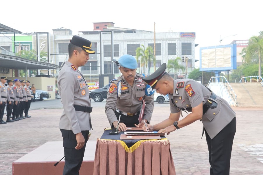 Tiga Jabatan Strategis Berganti, Polres Dumai Gelar Sertijab