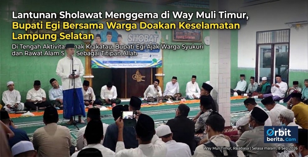 Lantunan Sholawat Menggema di Way Muli Timur, Bupati Egi Ajak Warga Langitkan Doa Keselamatan