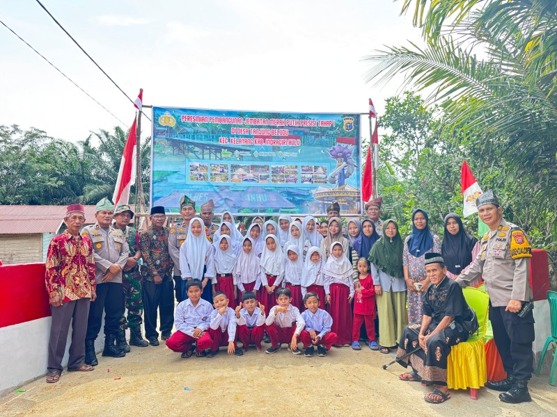 Empat Jembatan Merah Putih Presisi Di Inhu Rampung, Kapolri Resmikan Langsung Secara Virtual