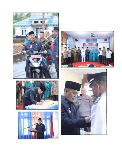 Bupati Inhil H. Herman Lantik PAW Kades Sungai Danai dan BPD Sukoharjo Jaya di Pulau Burung