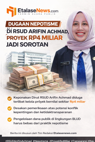 Dugaan Nepotisme di RSUD Arifin Achmad, Proyek Rp4 Miliar Jadi Sorotan