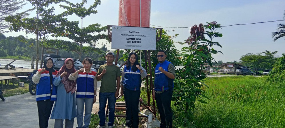 Penuhi Kebutuhan Air Bersih Pelaku UMKM di Parit Belanda, PHR Bangun Sumur Bor