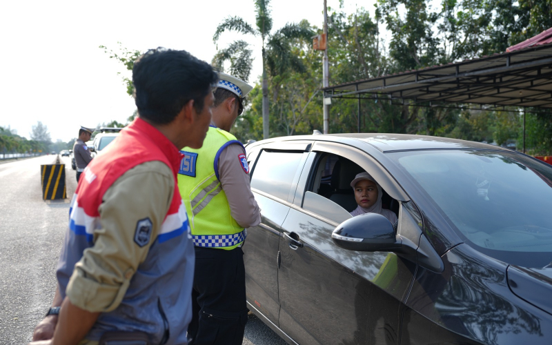 Peringati Bulan K3 Nasional 2026, Kilang Pertamina Dumai dan Satlantas Gelar Razia Lalu Lintas