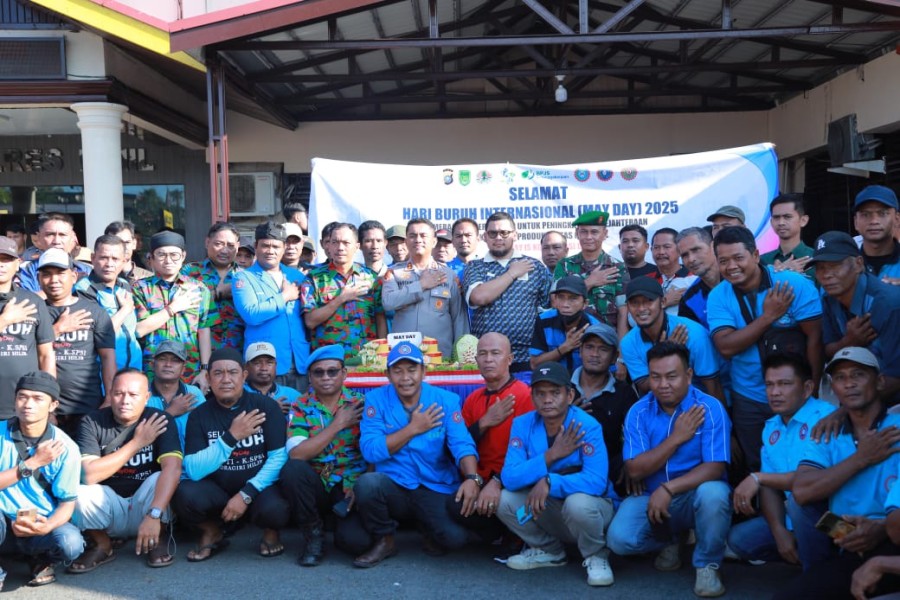 PC F.SPTI-K dan SPSI Inhil Apresiasi Kapolres Inhil atas Suksesnya Peringatan Hari Buruh 2025