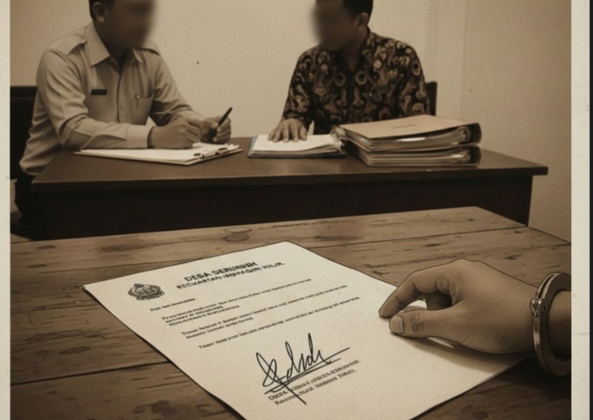 Diduga Palsukan Tanda Tangan dan Kop Surat Desa, Oknum Kadus di Inhil Terseret Kasus Surat Tanah 14 Hektar