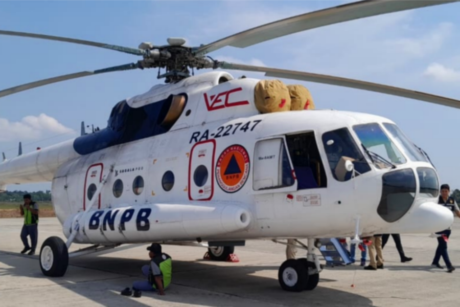 Memasuki Musim Hujan, 4 Helikopter Water Bombing Karhutla Riau Ditarik ke Home Base