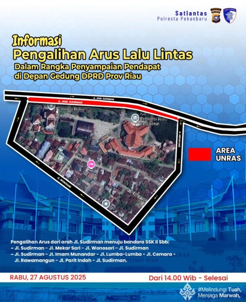 Ada Aksi di DPRD Riau Siang Ini, Satlantas Siapkan Jalur Alternatif