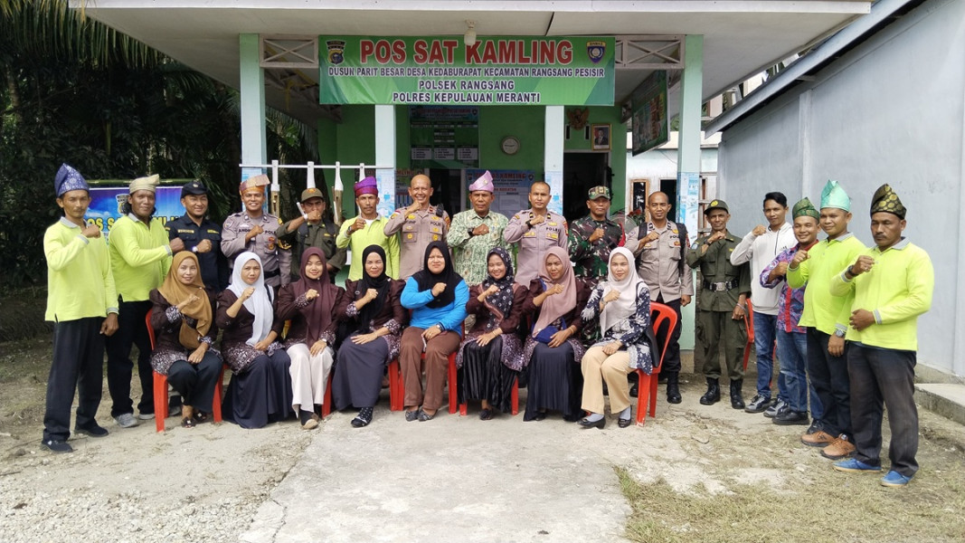 Pos Desa Kedaburapat Dinilai Tim Polda Riau, Wakili Kepulauan Meranti di Lomba Satkamling 2025