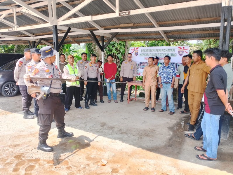 Pelatihan Satkamling di Minas, Tingkatkan Sinergi Warga dan Polisi Jaga Kamtibmas