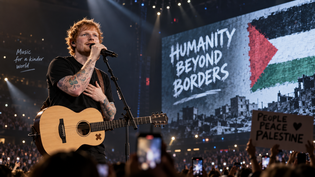 Ed Sheeran Buka Konser Solo Philadelphia, Singgung Gaza dan Kontroversi Macklemore