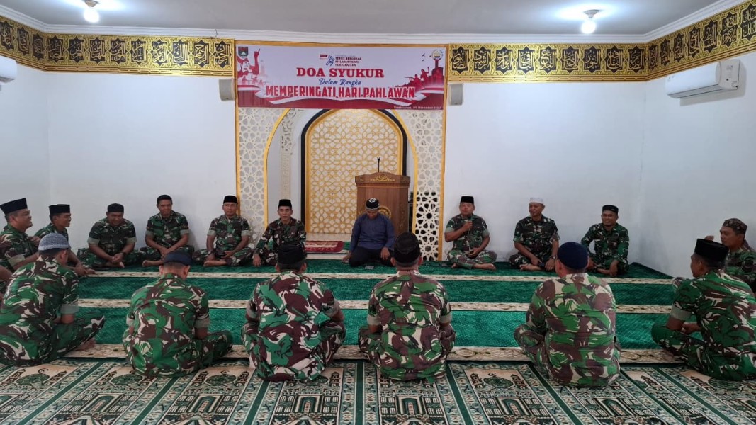 Peringati Hari Pahlawan ke-80, Kodim 0314/Inhil Gelar Doa Bersama