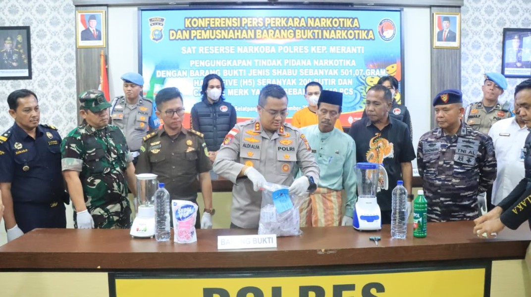 Selamatkan Generasi Muda Dari Narkoba Shabu 501, 07 Gram Happy Five 200 Butir Berhasil Di Ciduk Polres Meranti