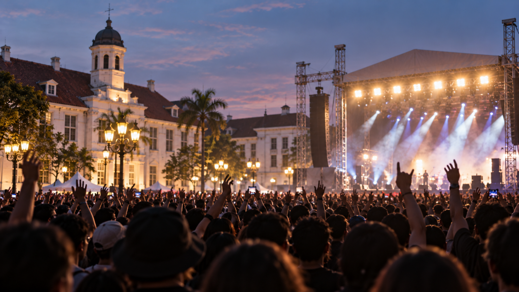 Konser Kotak di Kota Tua Disetop Akibat Bau Gas, Pelaku Ditangkap