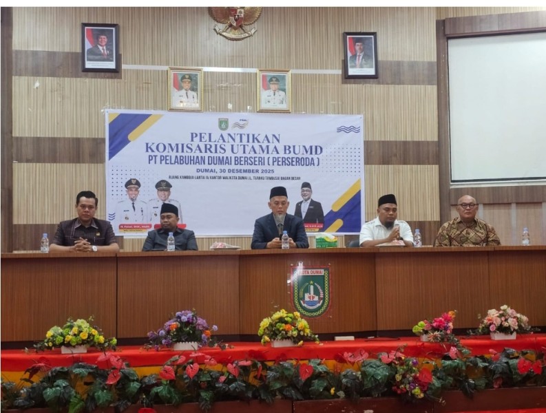 Fahmi Rizal Resmi Dilantik Jadi Komisaris Utama PT Pelabuhan Dumai Berseri, Wako Paisal Targetkan Lonjakan PAD