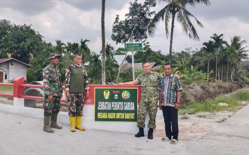 Dandim Dumai Tinjau Jembatan Armco di Lubuk Gaung, Pastikan Pembangunan Berkualitas dan Tepat Sasaran