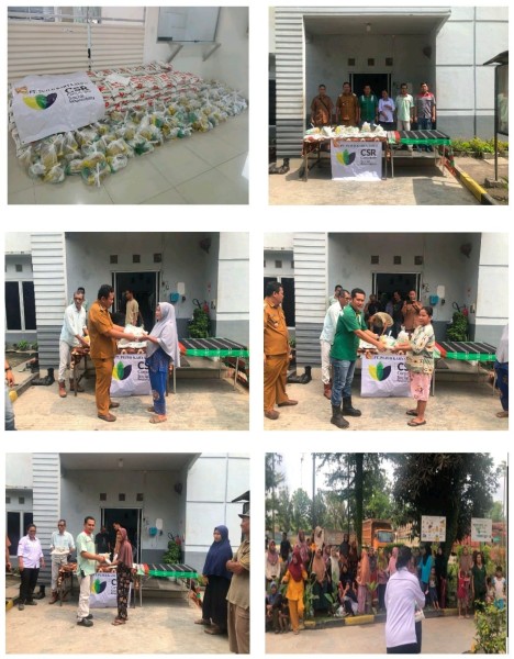 Sambut Idul Fitri, PT. Pujud Karya Sawit Berbagi 200 Paket Sembako Buat Masyarakat Dusun Meranti