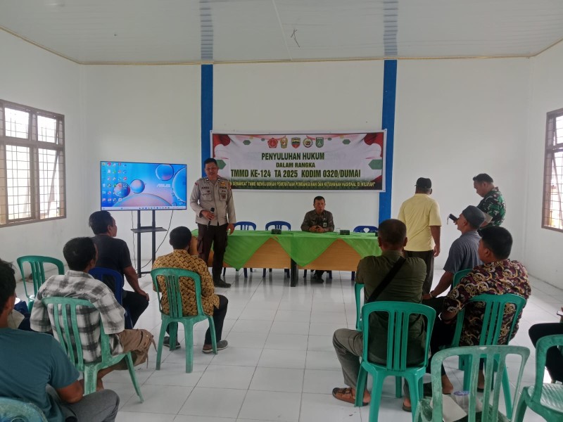 Penyuluhan Hukum oleh Satgas TMMD Kodim 0320 Dumai