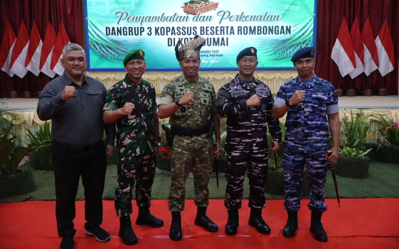 Kunjungan Komandan Grup 3 Kopassus ke Dumai Diterima Hangat, Dandim: Sinergi Pertahanan dan Pembangunan