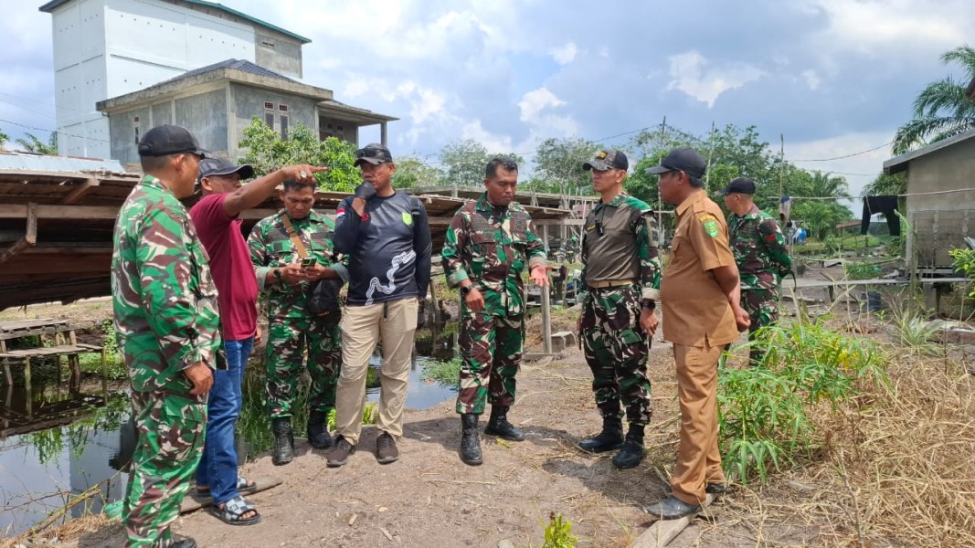 Awasi Program Strategis, Dandim Inhil Kunjungi Lokasi Pembangunan KDMP di Batang Tuaka