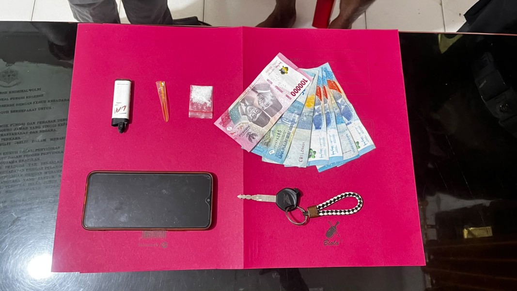 Berantas Narkotika, Polsek Kabun Tangkap Pengedar Sabu, Satu Paket Seberat 1,39 Gram Diamankan