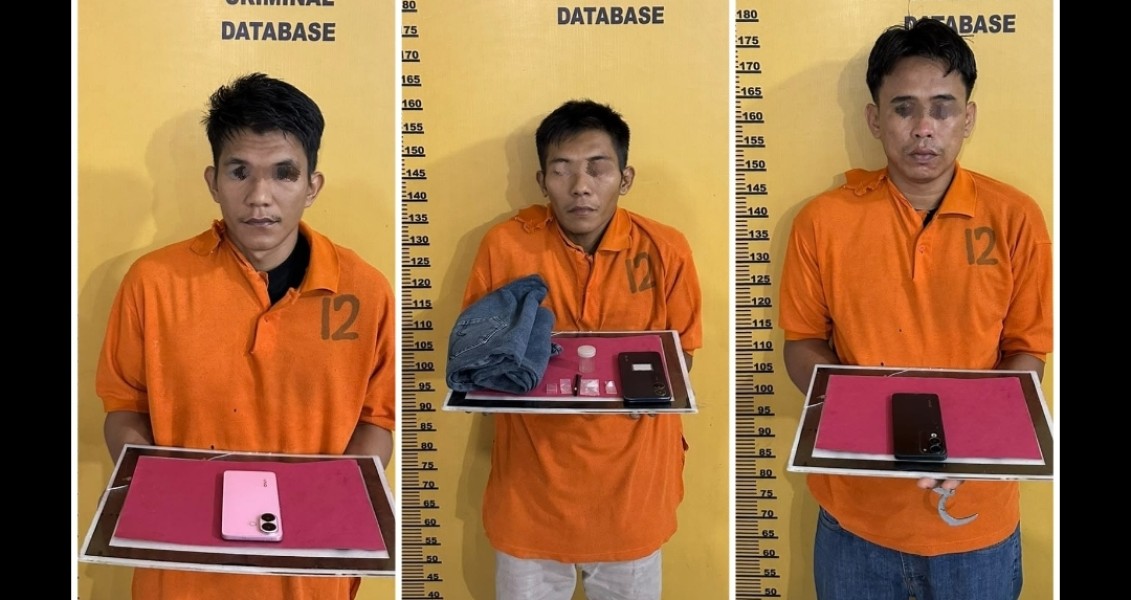 Tiga Orang Diciduk Beruntun, Satres Narkoba Polres Inhu Bongkar Rantai Peredaran Sabu