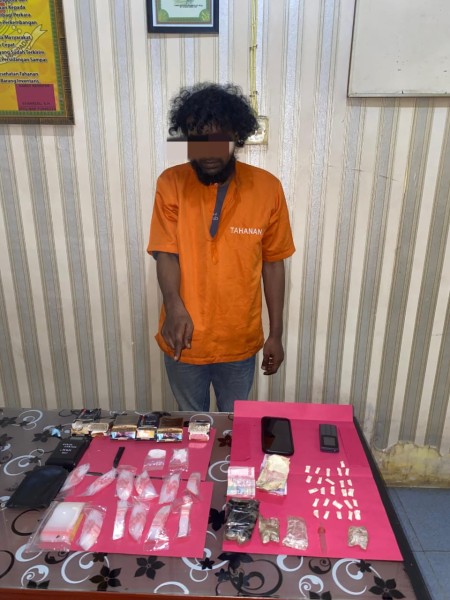 Polsek Tambang Amankan Pelaku Narkoba dan BB Sabu-sabu 28 Paket Siap Edar