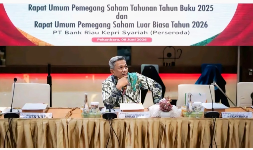 Bupati Anton Hadiri RUPS BRK Syariah, Tegaskan Komitmen Dorong Ekonomi Daerah dan UMKM Rokan Hulu