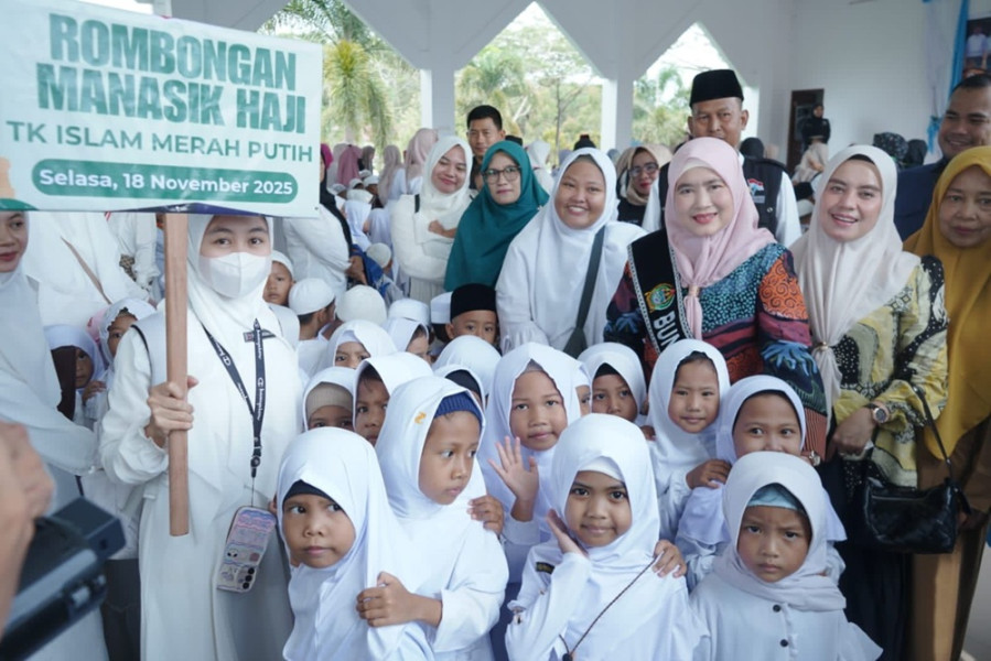 Bunda PAUD Asahan Dampingi Pelaksanaan Manasik Haji Cilik di Masjid Agung Kisaran