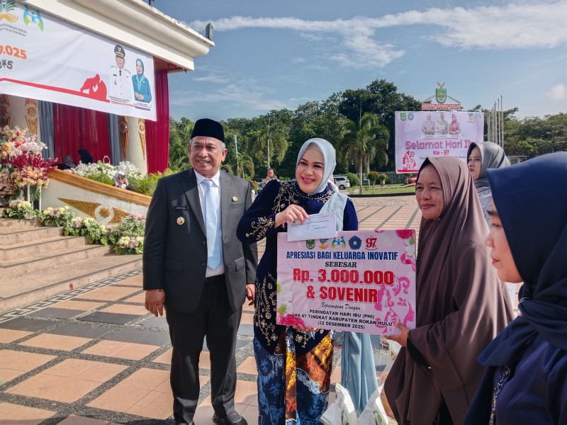 Peringati Hari Ibu ke-97, Bupati Rokan Hulu Pimpin Upacara dan Bacakan Amanat Kementerian