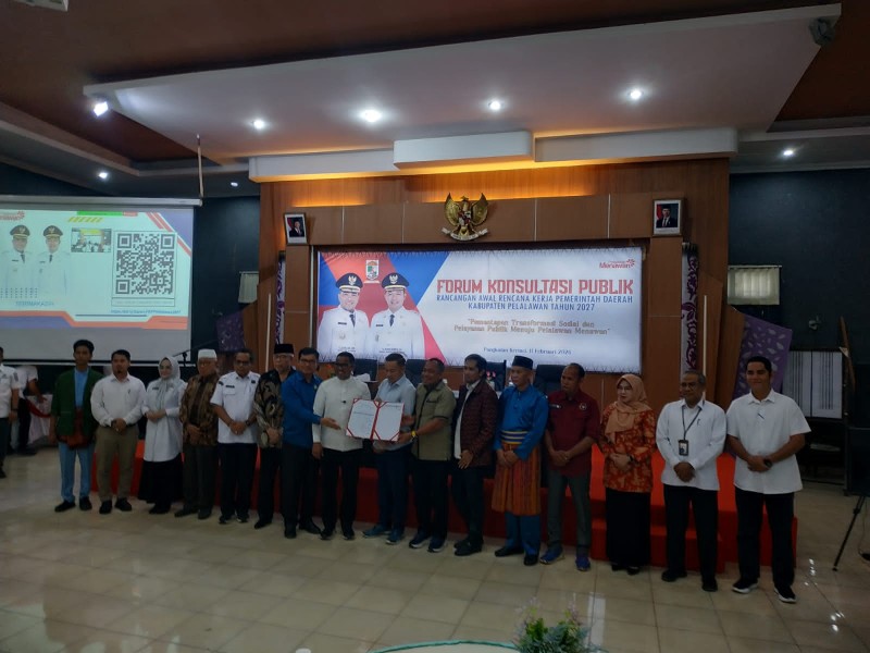 Bupati Zukri Buka Forum Konsultasi Publik Rancangan Awal RKPD Kabupaten Pelalawan Tahun 2027