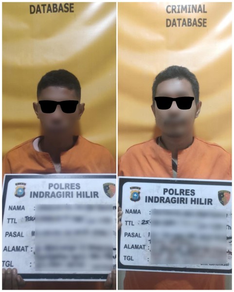 Transaksi Sabu di Halaman Hotel, Dua Pengedar Dibekuk Polres Inhil