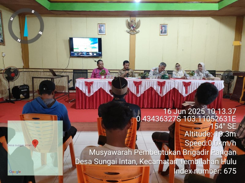 Pemdes Sungai Intan Gelar Musyawarah  Pembentukan Brigade Pangan