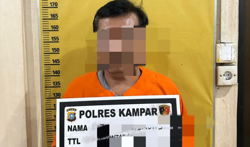 Terbukti Lakukan Pencabulan Terhadap 3 Anak Didiknya, Polres Kampar Tangkap Salah Satu Guru di Kecamatan Tambang