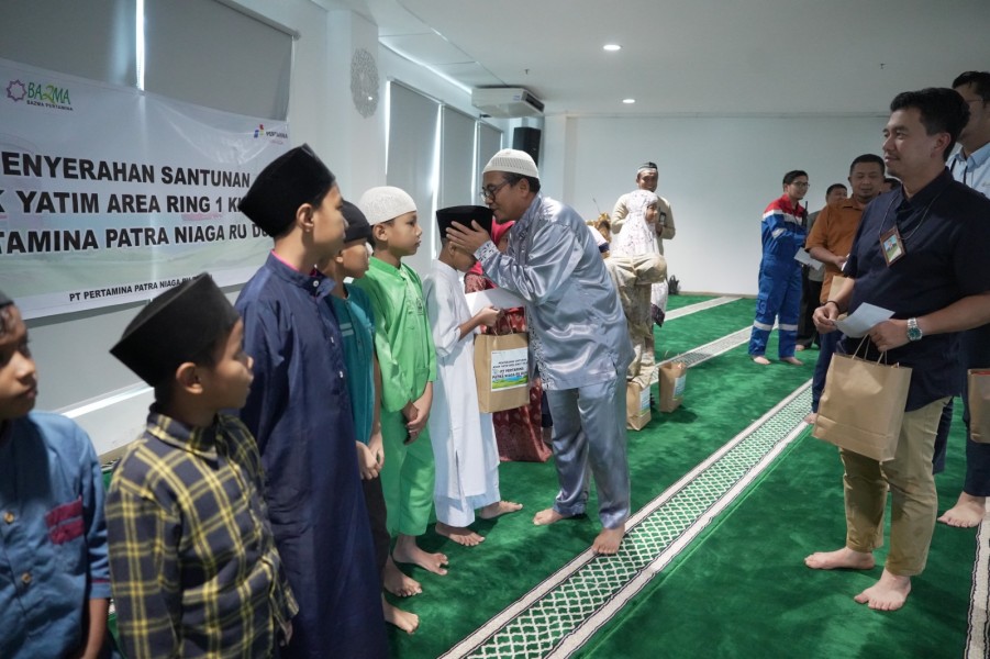 Wujud Nyata Komitmen Sosial, Pertamina Patra Niaga Kilang Dumai Santuni Anak Yatim Ring 1