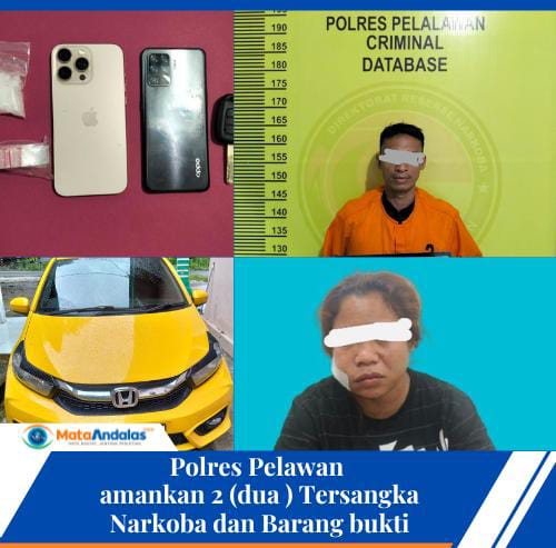 Polres Pelawan amankan 2  Tersangka Narkoba dan Barang bukti