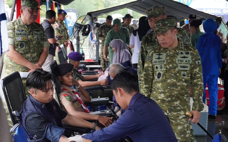 Pangdam XIX/TT Kunjungi Dumai, Bazar Murah hingga Donor Darah Warnai HUT ke-81 TNI