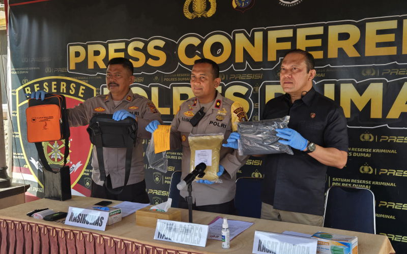 Tekan Peredaran Narkoba, Polres Dumai Amankan Shabu 1,6 Kilogram dalam Operasi Besar