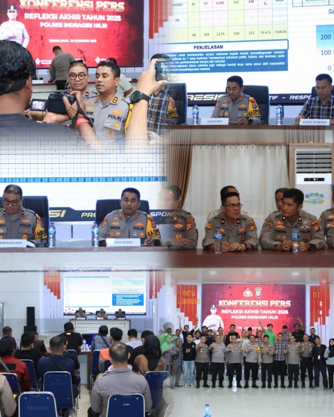 Refleksi Akhir Tahun 2025, Polres Inhil Tangani 200 Perkara