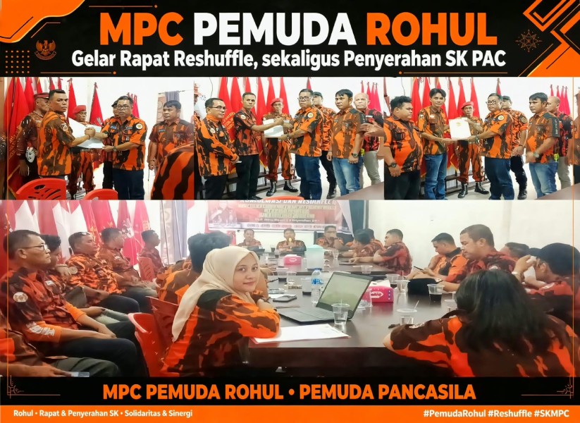 MPC Pemuda Pancasila Rohul Reshuffle Kepengurusan, Delapan PAC Ditargetkan Definitif hingga Desember