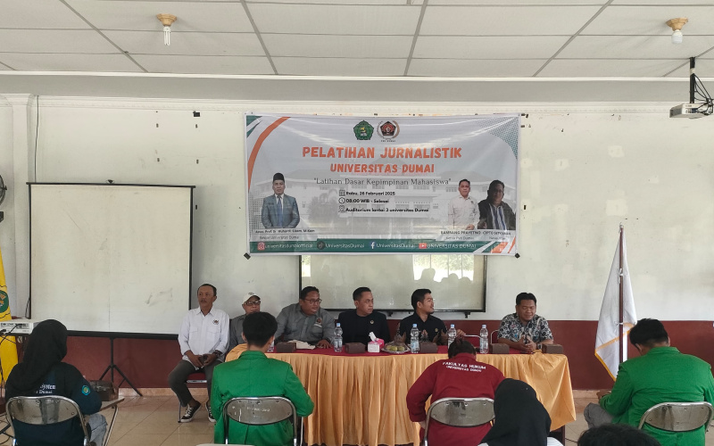 Sejarah Baru, UKW Utama PWI Dumai Narasumber Pelatihan Jurnalistik Unidum