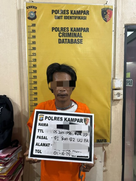 Pria di Siak Hulu Ditangkap, Cabuli Anak Tirinya Selama 7 Tahun
