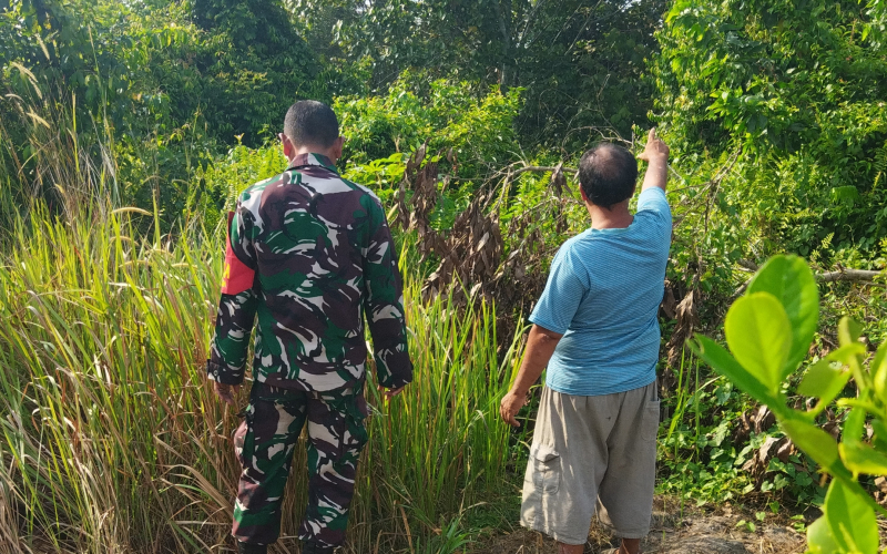 Babinsa Koramil 01/Dumai Gencarkan Patroli Karhutla dan Sosialisasi Pencegahan Banjir