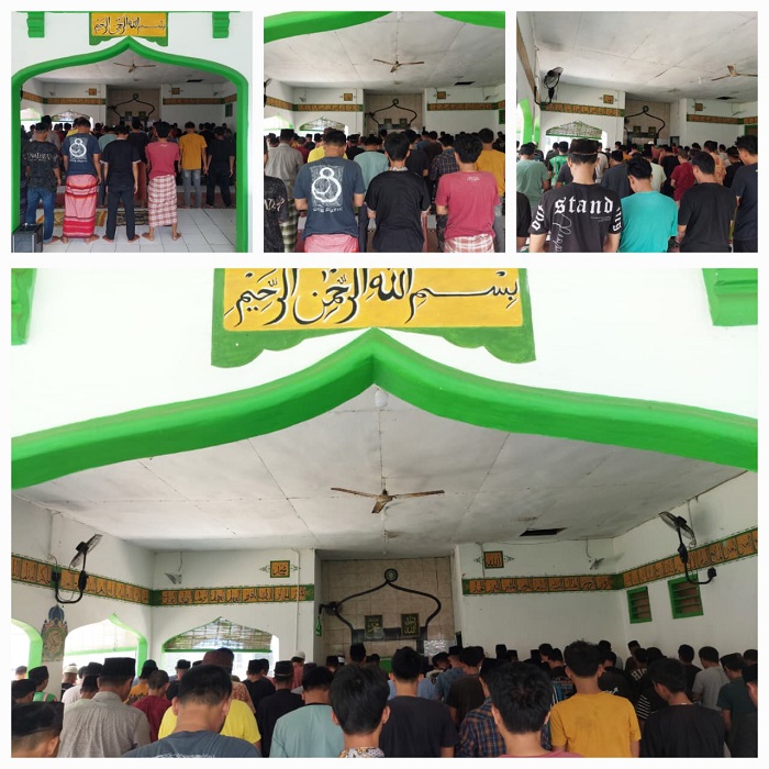 Shalat Berjamaah di Masjid At-Taubah, Cara Rutan Manna Mengubah Warga Binaan Menjadi Insan Mulia