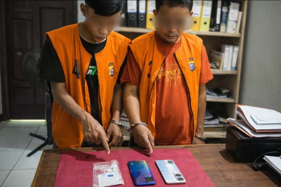 Polsek Sungai Apit Bongkar Kasus Narkotika, Dua Pria Diciduk Bersama Ganja dan Sabu