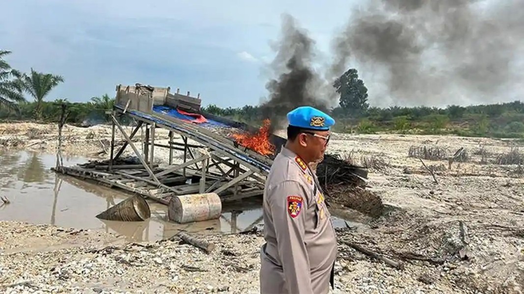 Tim Gabungan Kembali Tertibkan Aktivitas PETI di Sungai Nilo Kuantan Mudik