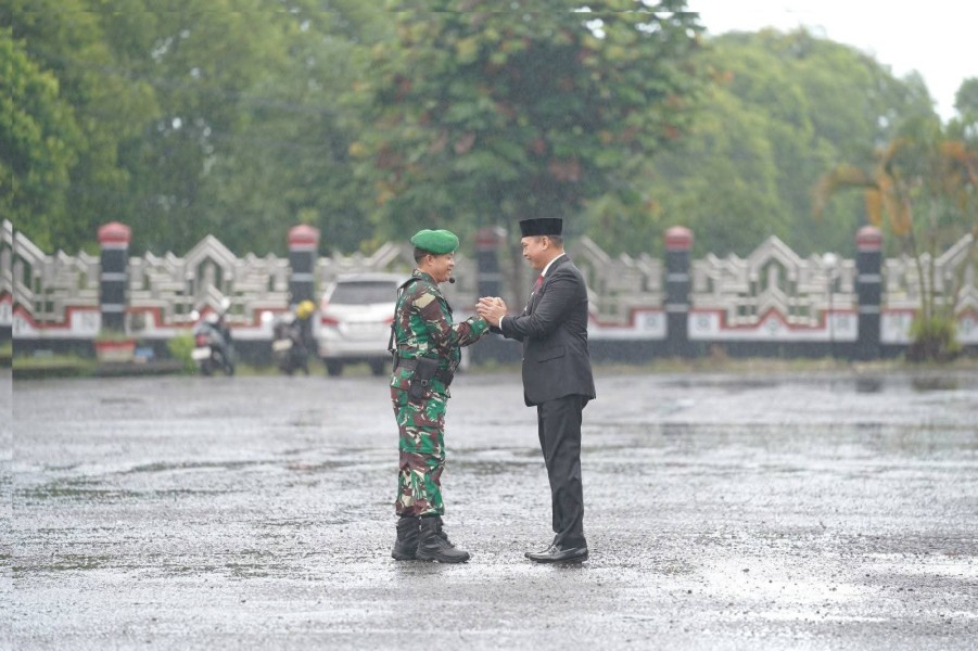 Hari Bela Negara ke-77, Upacara Khidmat di Tengah Hujan Deras