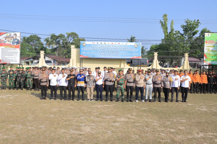 Polres Kampar Gelar Apel Siaga Operasi Lancang Kuning 2026, Perkuat Pengamanan Mudik Lebaran