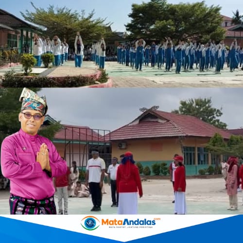 SMPN 1 Pangkalan Kerinci Meriahkan HUT RI ke-80, Junaidi M.Pd: “Momentum Menumbuhkan Semangat Persatuan”